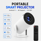 Smart Mini Projector with Android 11 and 4K Support