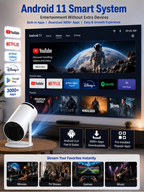 Smart Mini Projector with Android 11 and 4K Support