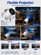 Smart Mini Projector with Android 11 and 4K Support