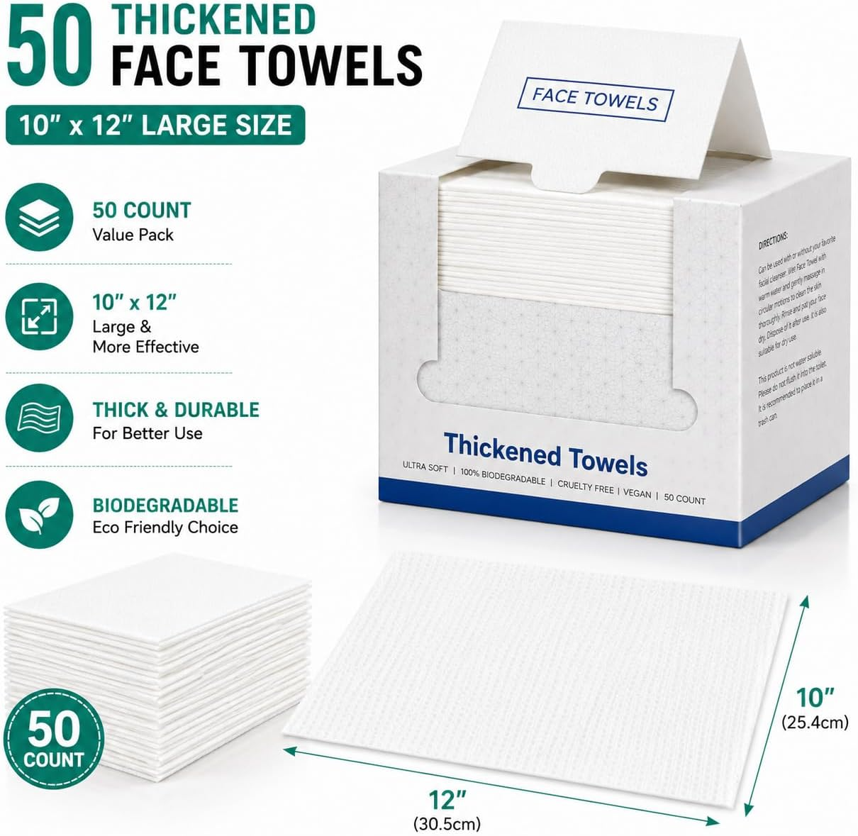 Disposable Biodegradable Face Towels