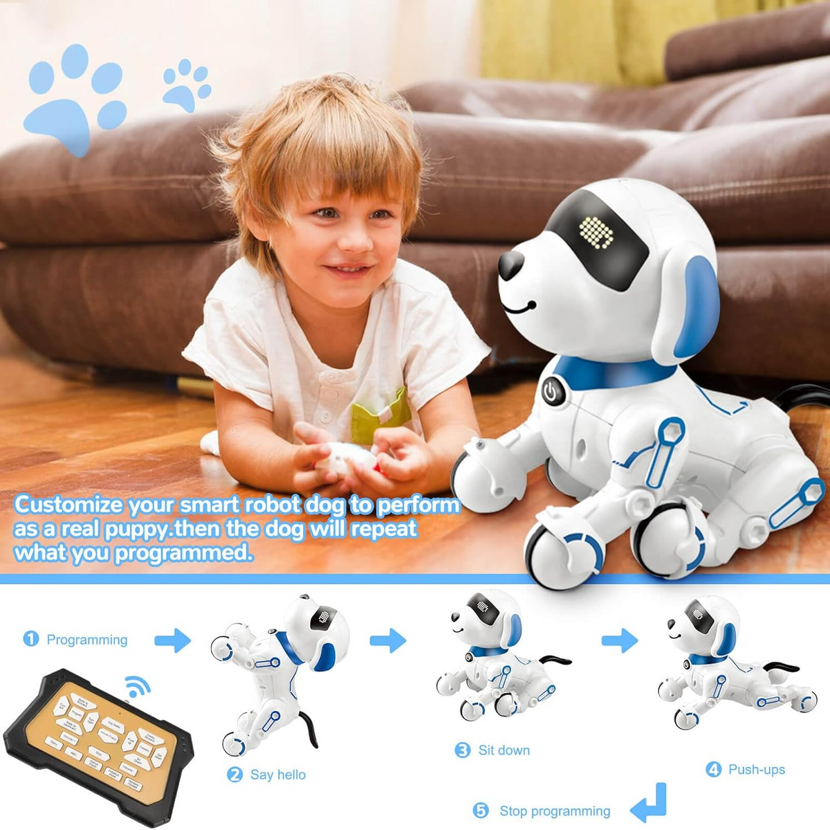 Interactive Remote-Control Robot Dog Toy