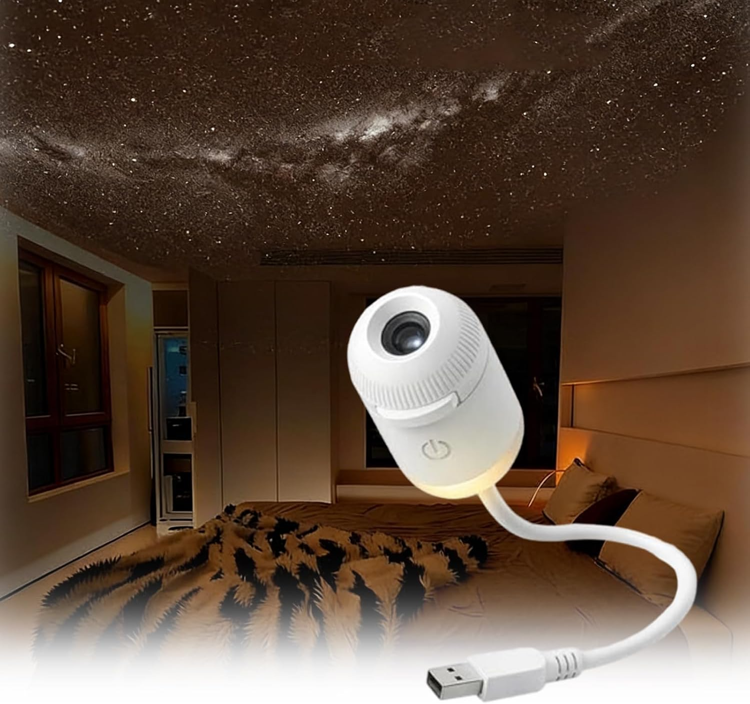 2-in-1 Galaxy Projector Night Light