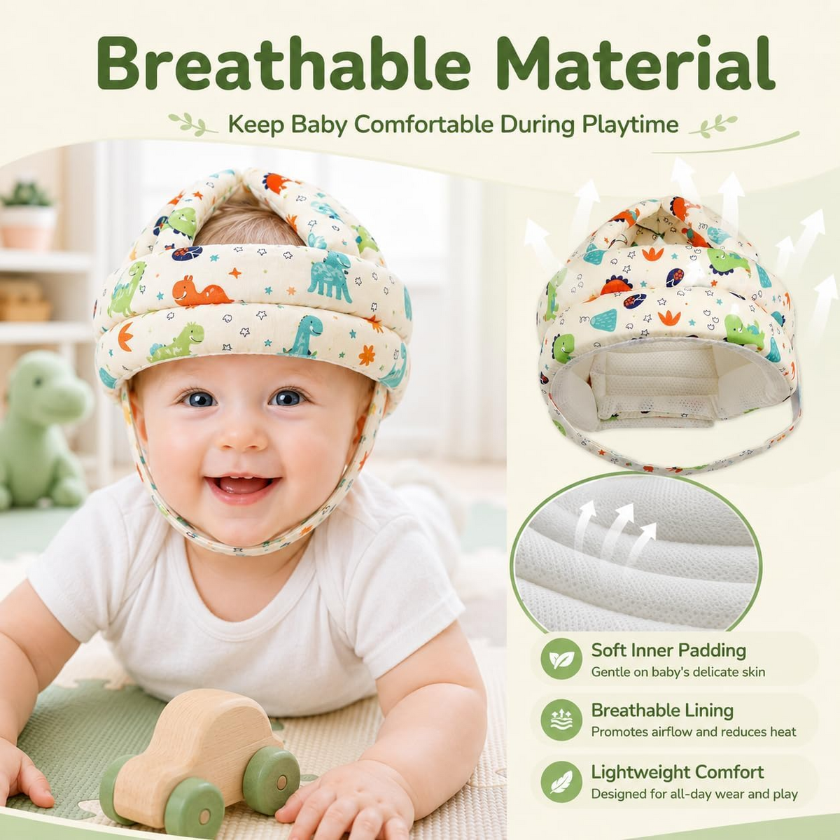 Dinosaur Baby Head Protector Helmet