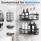 Adhesive Shower Caddy Organizer Set