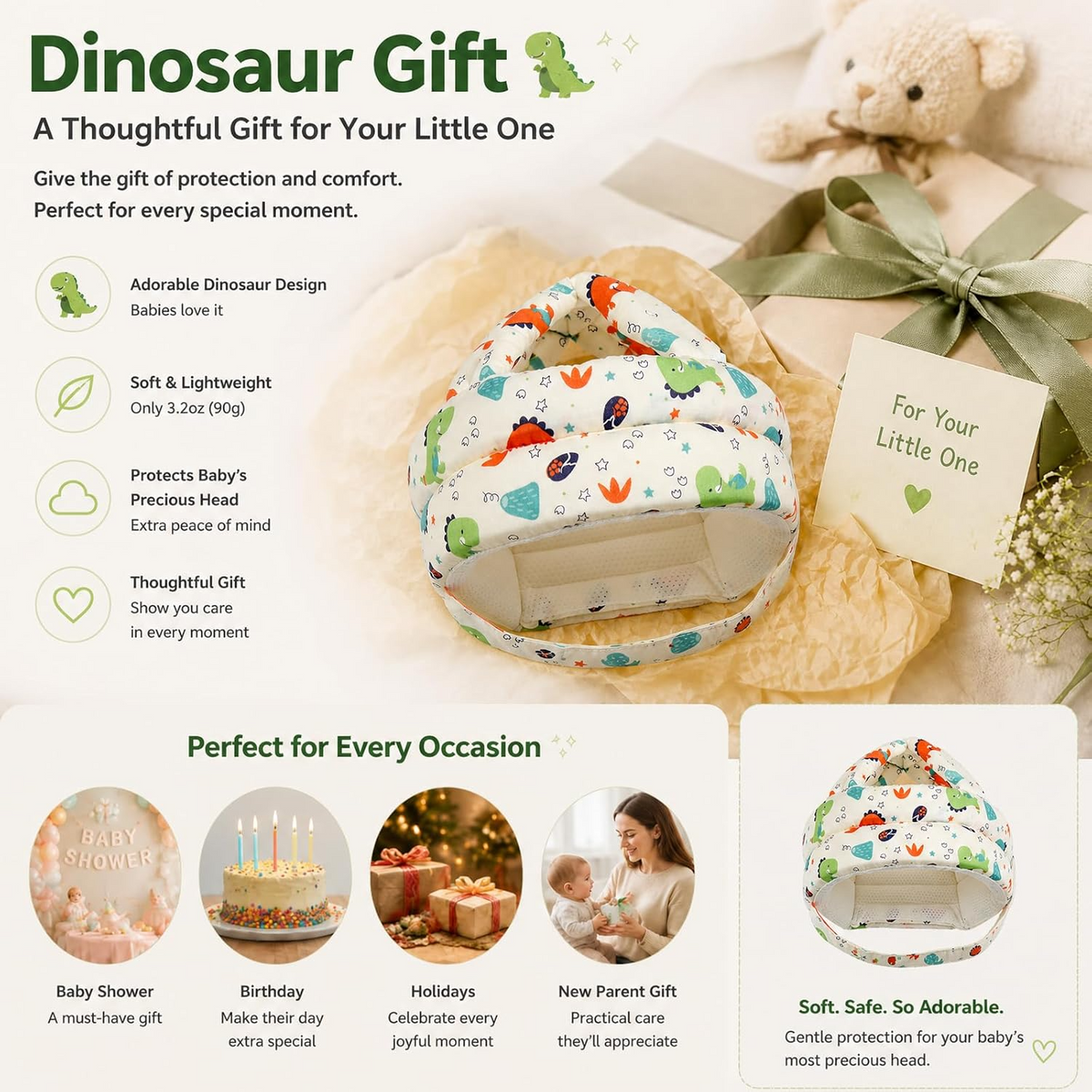 Dinosaur Baby Head Protector Helmet