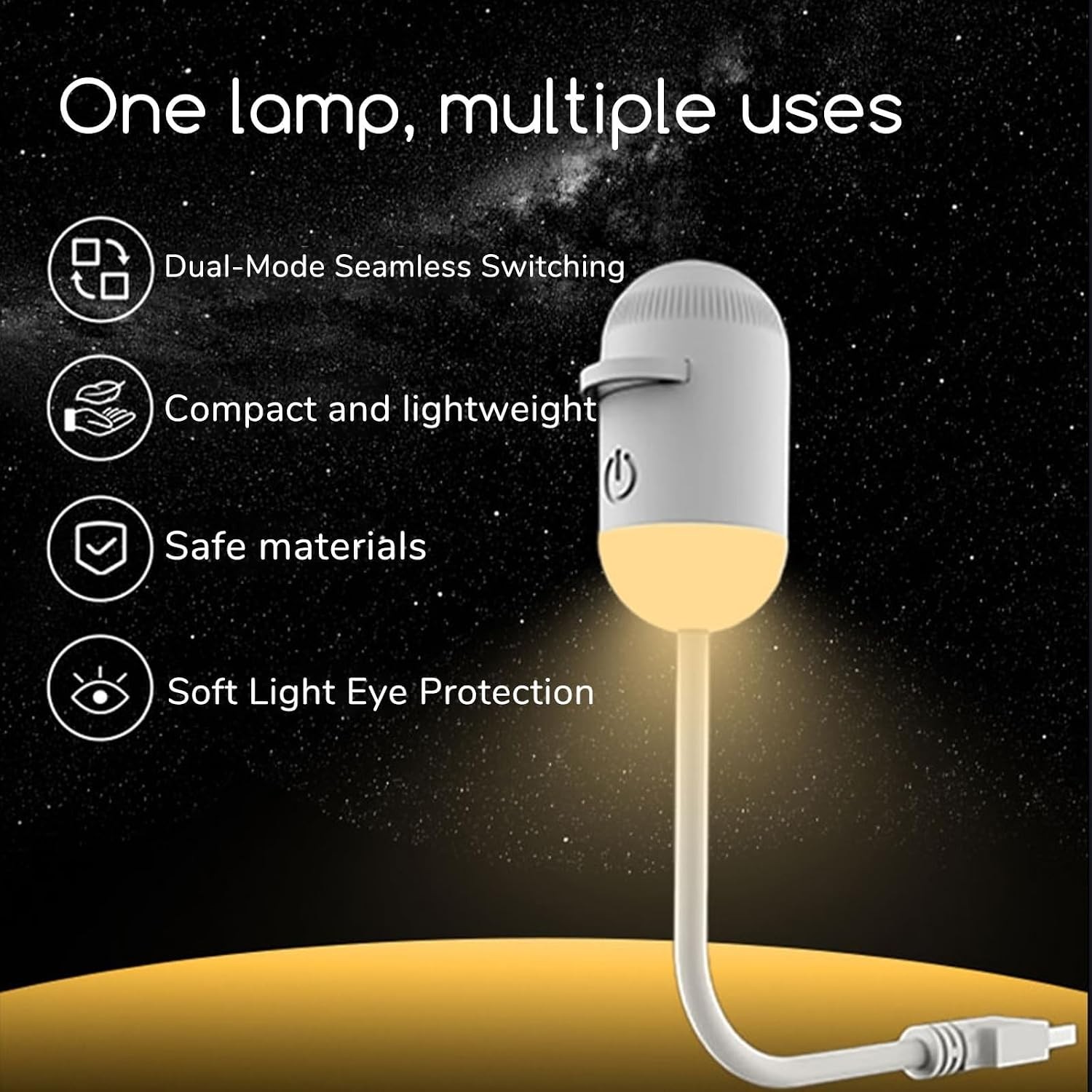 2-in-1 Galaxy Projector Night Light