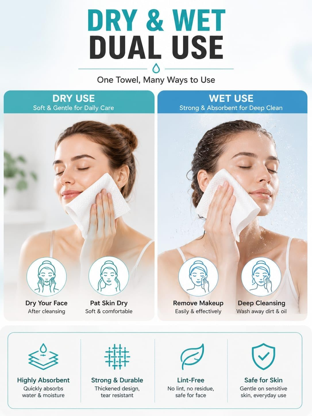 Disposable Biodegradable Face Towels