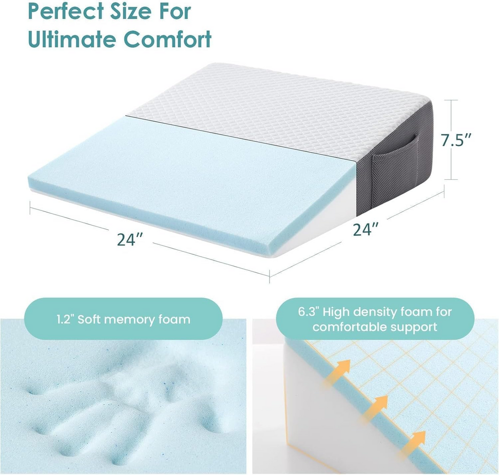 Memory Foam Bed Wedge Pillow