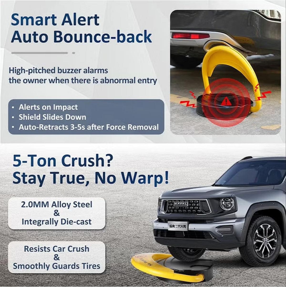 Remote-Control Parking Lock with Collision Alarm