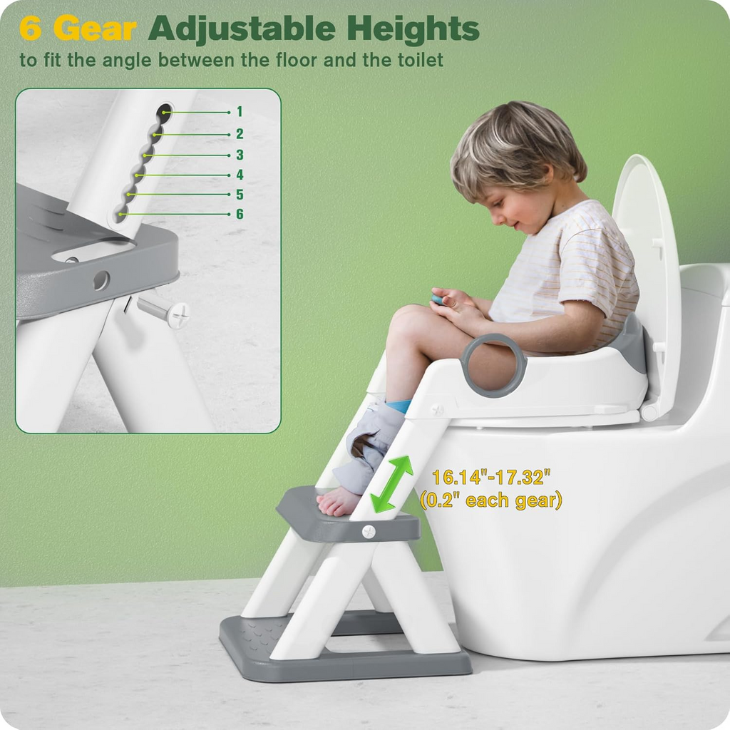 Adjustable Potty Training Seat with Step Stool