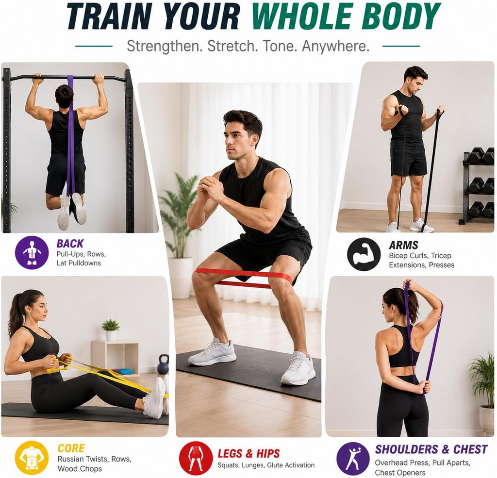 Pack of 4 Resistance Bands Set