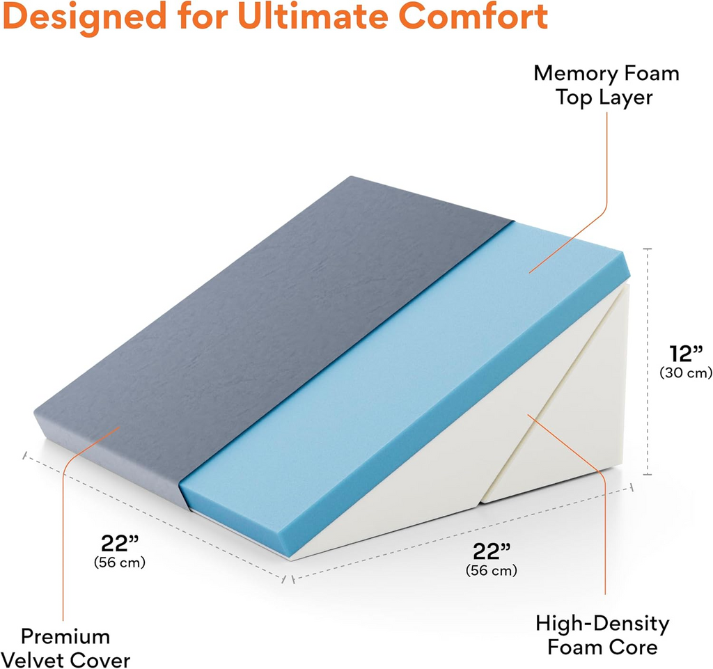 Adjustable Memory Foam Bed Wedge Pillow