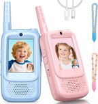 Kids Walkie-Talkies with Rotating Antenna and Screen