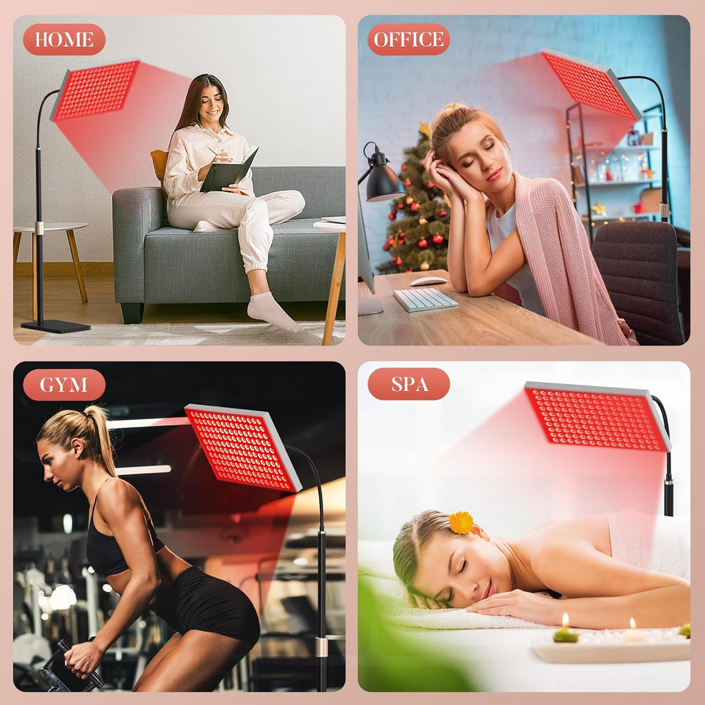 Red and Infrared Light Therapy Panel with Stand