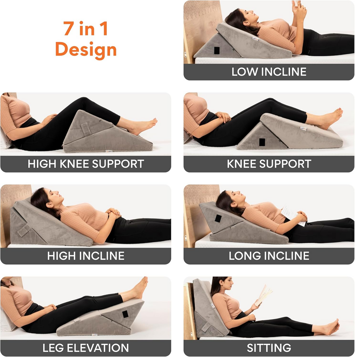 Adjustable Memory Foam Bed Wedge Pillow