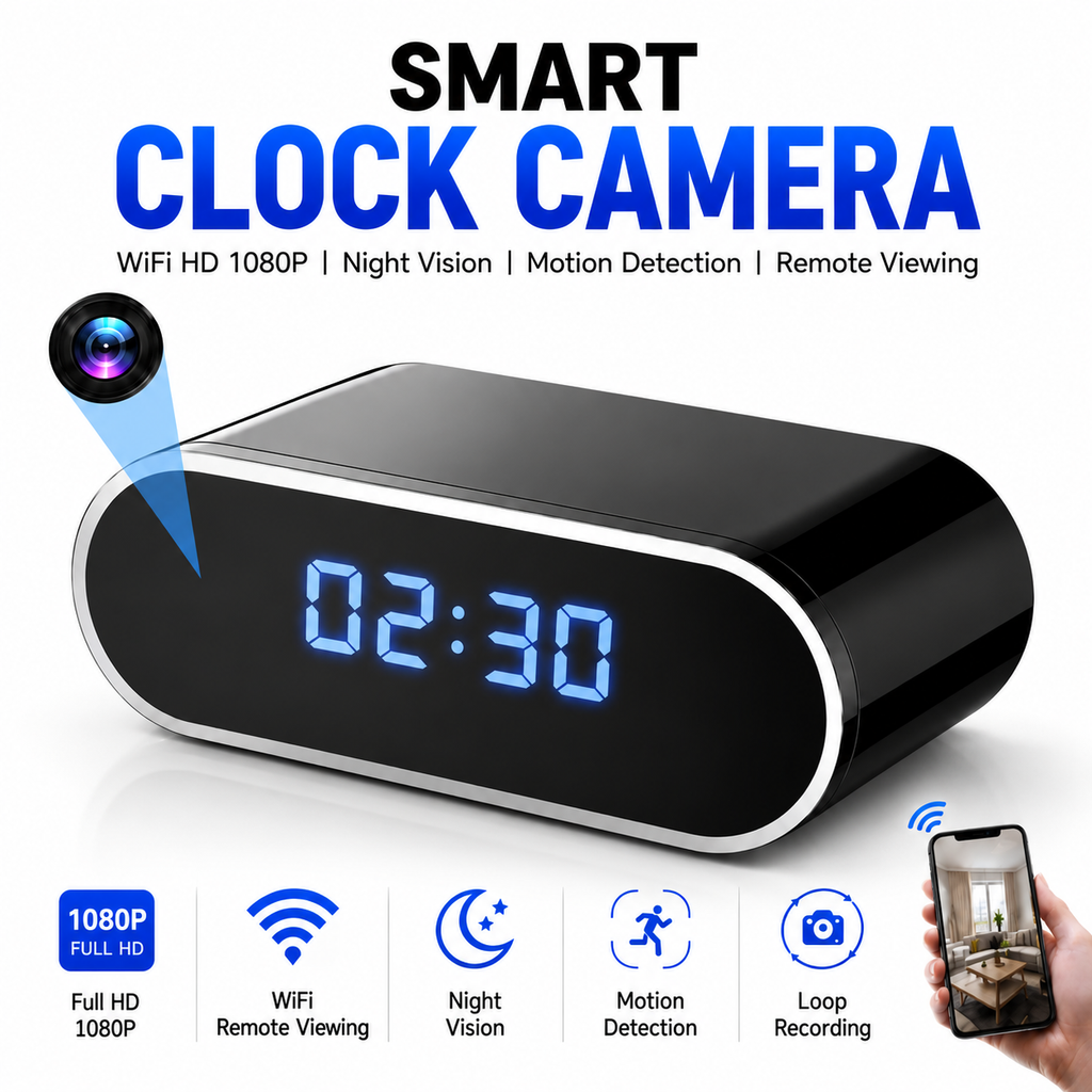 Smart Clock Wi-Fi Camera 1080P