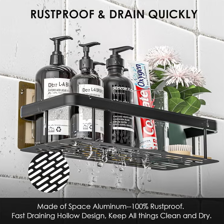 Self-Adhesive Rustproof Shower Caddy